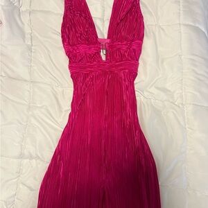 Elegant Pink Sleeveless Dress